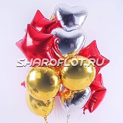 Букет из фольгированных шаров 15шт