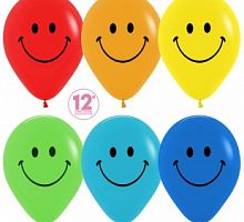 Шары Смайлы Ассорти 30см