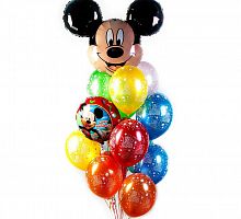 Букет металлик Микки поздравляет