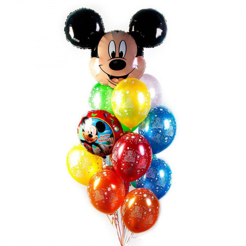 Букет металлик Микки поздравляет