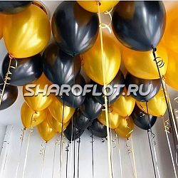 Шарики черные, золотые  30см