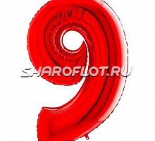 Шар Цифра 9 Красная 85см