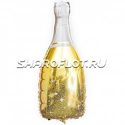 Шар Бутылка (золотая) 70см