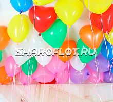 Облако шаров «Сердца ассорти»