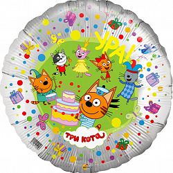 Шар Круг Три Кота 45см