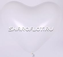 Шар Сердце Белое 30см