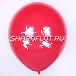 Шар с Ангелами красный 30см