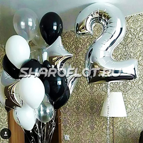 Композиция шаров с цифрой №028