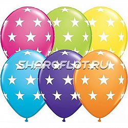 Шары Звезды ассорти, 30см