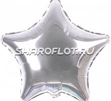 Шар Звезда Серебряная 40см