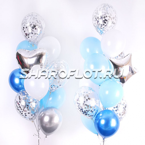 Голубой фонтан шариков