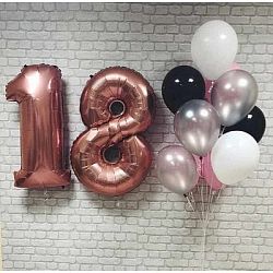 Композиция шаров с цифрой №091