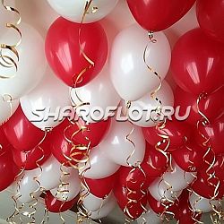 Шары красные, белые 30см