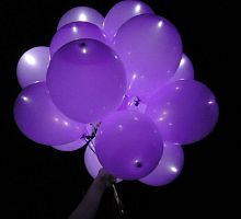 Светящиеся фиолетовые шары 30 см