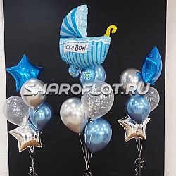 Фонтаны на выписку мальчика из роддома