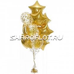 Фонтан из золотых шаров