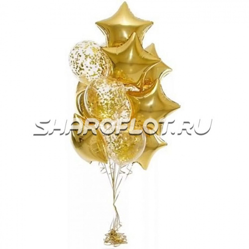 Фонтан из золотых шаров