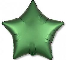 Шар Звезда Изумруд сатин 40см