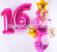 Шарики на 16 дет девочке