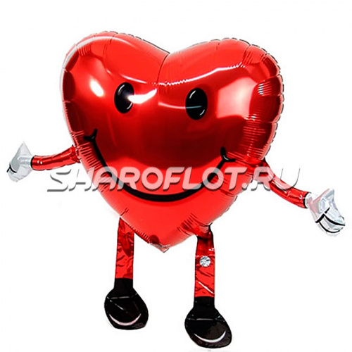 Ходячий шар Сердце 45см