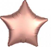Шар Звезда Розовое Золото сатин 40см