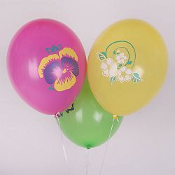 Шары Ассорти с Цветами 30см