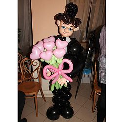 Фигура из шаров «Мужчина с цветами»
