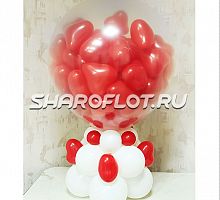 Шар-сюрприз с шариками Сердца 70см