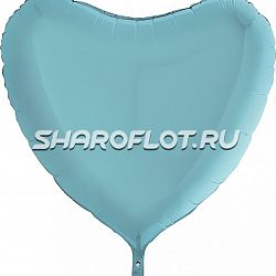 Шар Сердце Голубое 80см