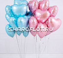 Голубое и Розовое сердце комплект