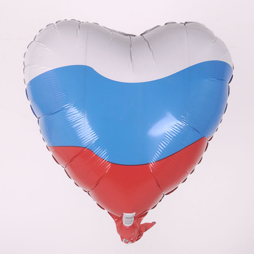 Шар Сердце Триколор 45см