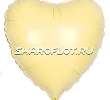 Шар Сердце Макарунс Желтый 40см
