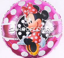 Шар круг Мини Маус Кокетка 40см