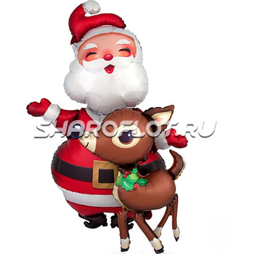 Ходячий шар Санта 95см