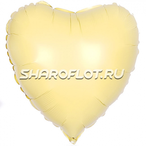 Шар Сердце Макарунс Желтый 40см