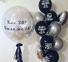 Композиция шаров с цифрой №136