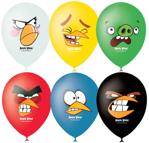 Шары Энгри Бердз цветные 23шт 30см Шары Энгри Бердз цветные 23шт 30см