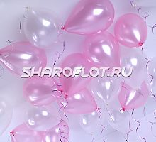 Шары Розовые Жемчужные металлик 30см