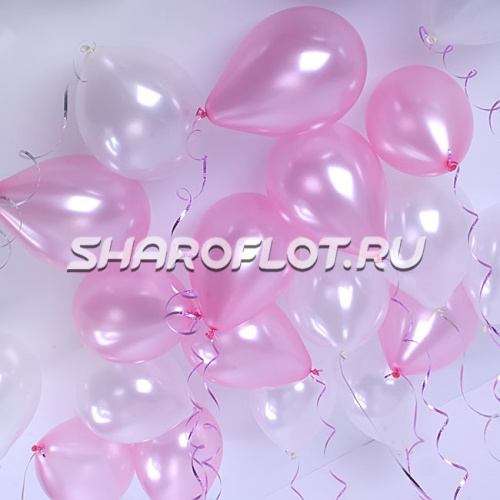 Шары Розовые Жемчужные металлик 30см