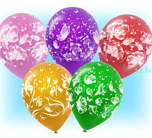 Шары с цветами Фантазия 30см