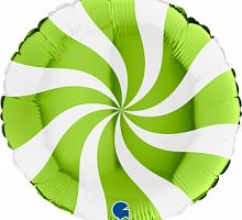 Шар Круг Леденец Лайм 45см