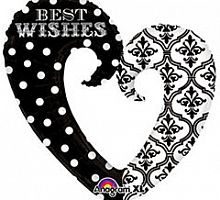 Шар Сердце Best wishes 70см