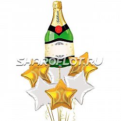 Букет «Шампанское имениннику»
