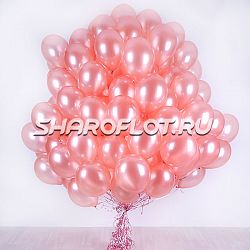 Облако шаров Розовое золото 30см