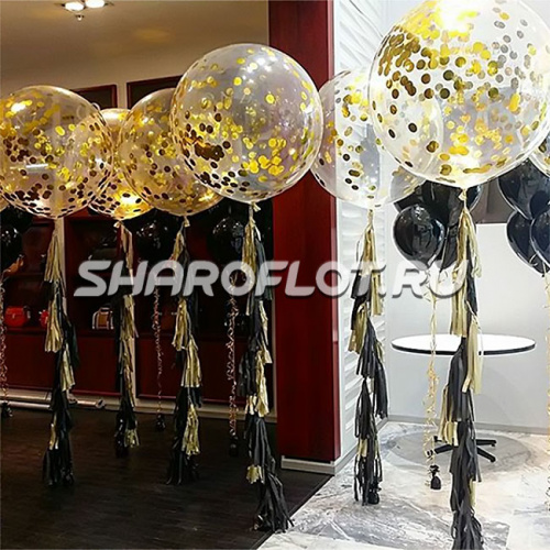 Большой шар с тассел гирляндой Конфетти