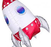 Шар Ракета Белая 70см