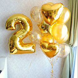 Композиция шаров с цифрой №010