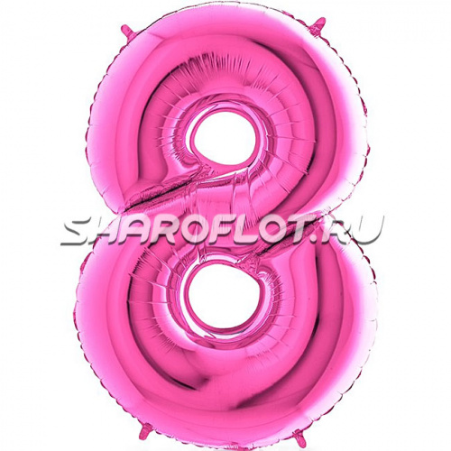 Шар Цифра 8 Розовая 85см