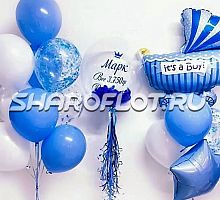 Композиция из шаров на рождение мальчика