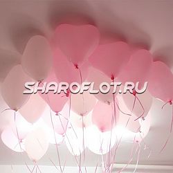 Шарики розовые ассорти 30см